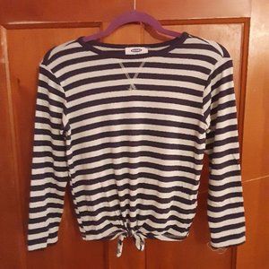 Old Navy Blue/Green Stripped Top Size 8